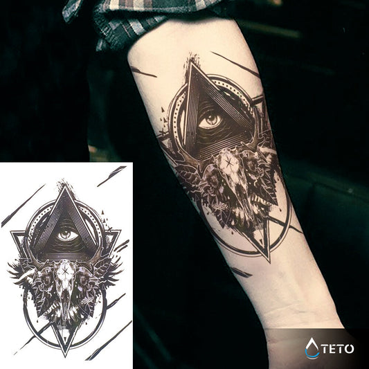 Ojo en un triángulo - TETO - Tatuajes Temporales