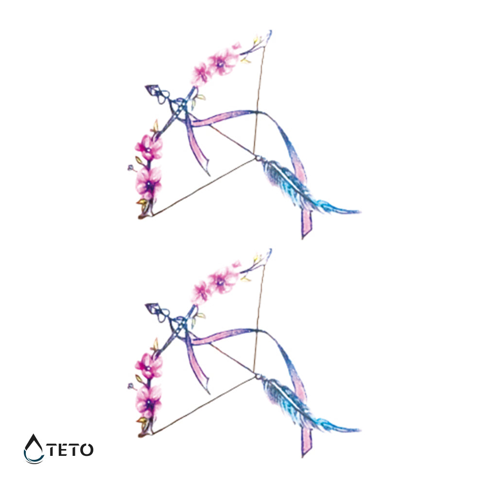 Arco y flecha - set - Tatuajes Temporales TETO