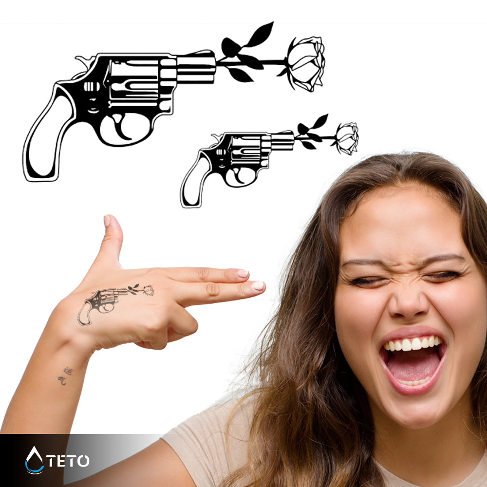Dispara flores – set - TETO - Tatuajes Temporales