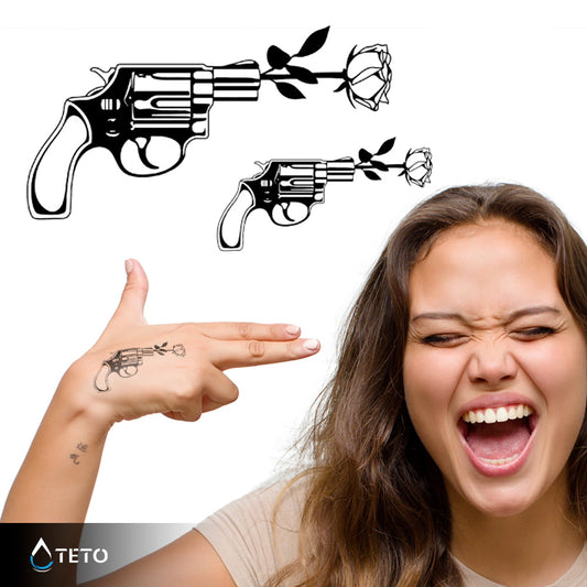 Dispara flores – set - TETO - Tatuajes Temporales