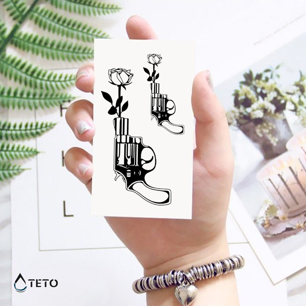 Dispara flores – set - TETO - Tatuajes Temporales