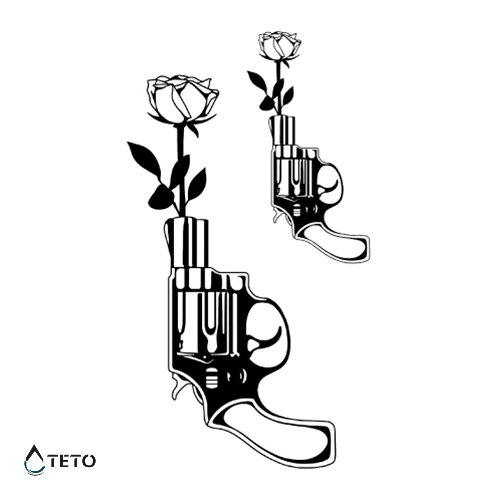 Dispara flores – set - TETO - Tatuajes Temporales