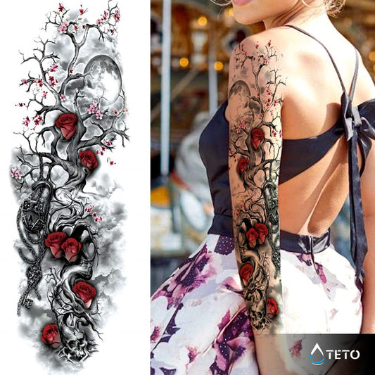 Árbol con rosas - TETO - Tatuajes Temporales