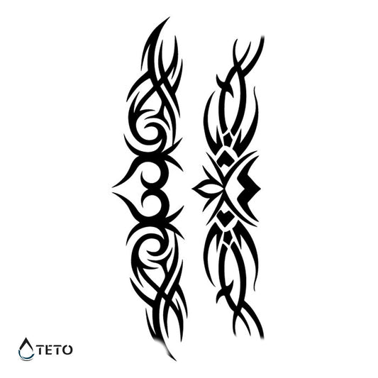 Pulseras, ligas - tribal - set - Tatuajes Temporales TETO