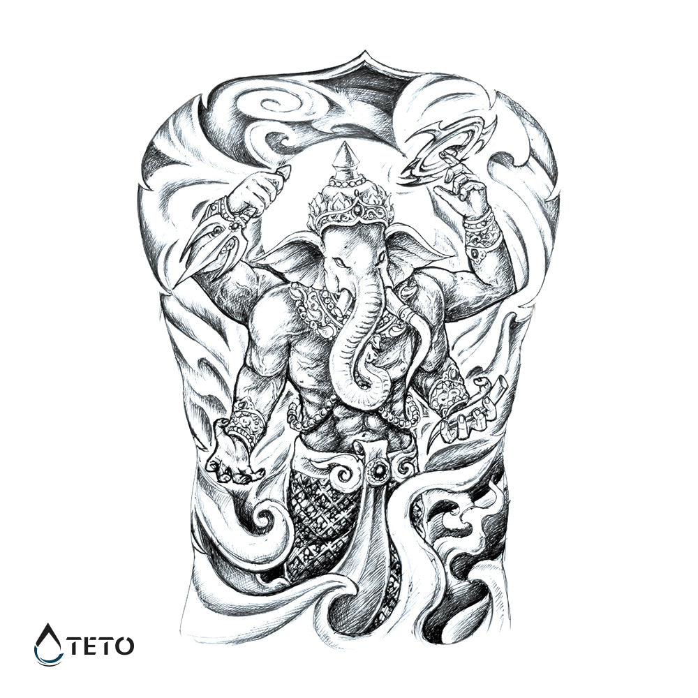 Ganesha - Tatuajes Temporales TETO