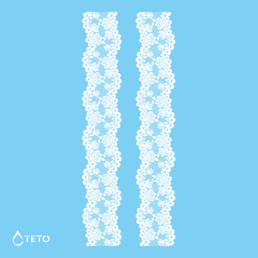 Pulseras, ligas - blanco - set - Tipo A - TETO - Tatuajes Temporales