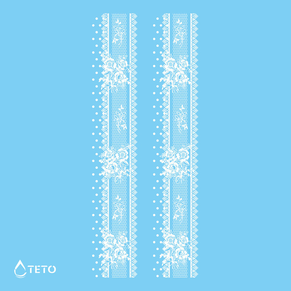 Pulseras, ligas - blanco - set - Tipo C - TETO - Tatuajes Temporales