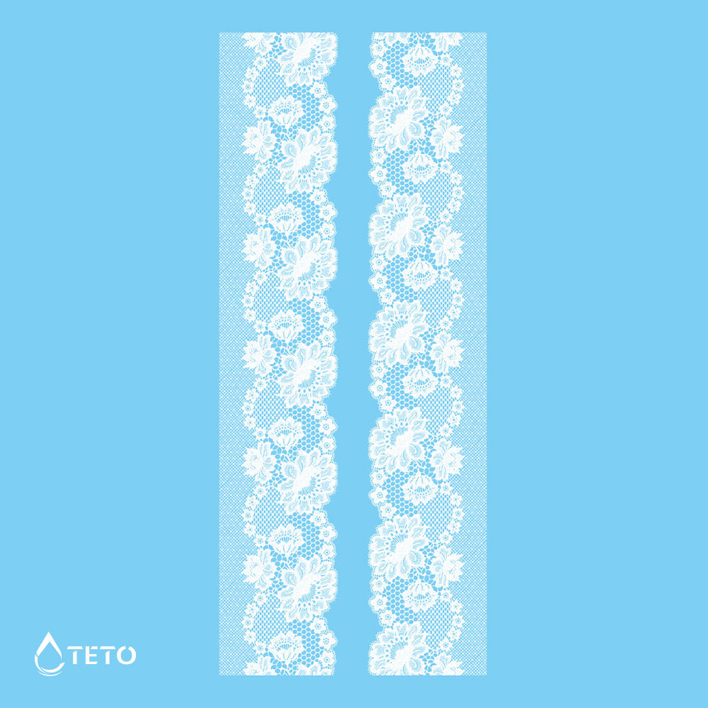 Pulseras, ligas - blanco - set - Tipo D - TETO - Tatuajes Temporales