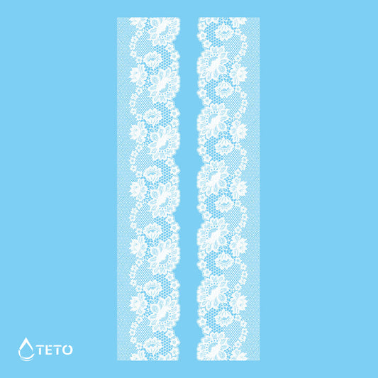 Pulseras, ligas - blanco - set - Tipo D - TETO - Tatuajes Temporales