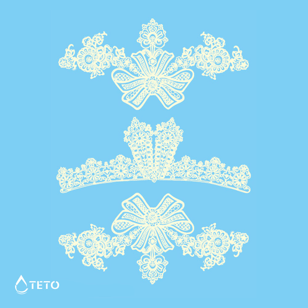 Liguero de encaje – set - Tipo I - TETO - Tatuajes Temporales