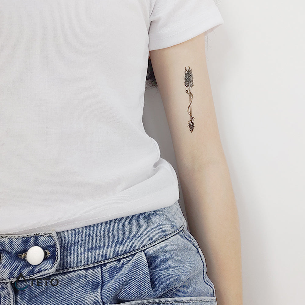 Flechas con flores – set - TETO - Tatuajes Temporales