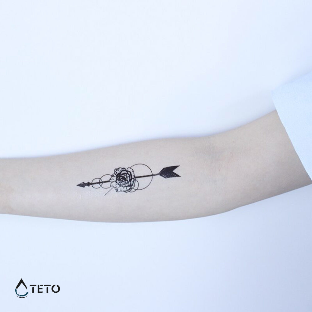 Flechas con flores – set - TETO - Tatuajes Temporales