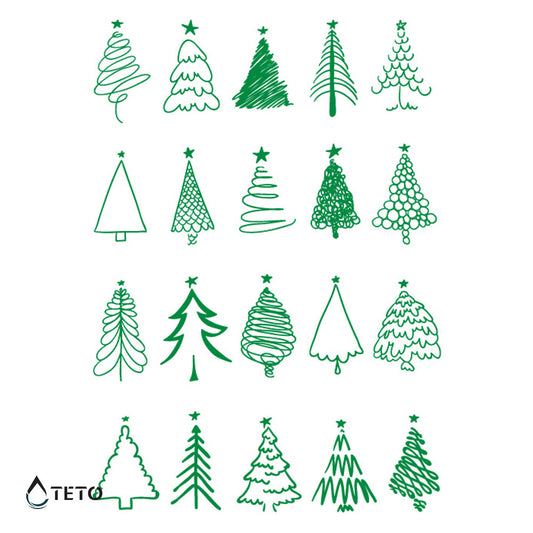 Pinos de navidad - TETO - Tatuajes Temporales