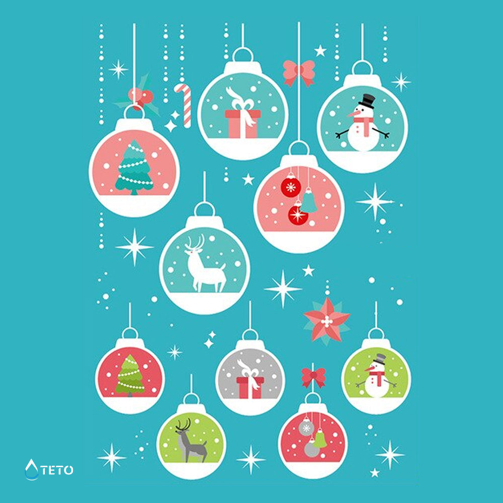 Adornos navideños - blanco - set - TETO - Tatuajes Temporales