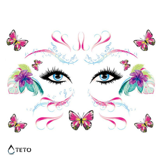 Mariposas faciales – Escarchados - set - TETO - Tatuajes Temporales