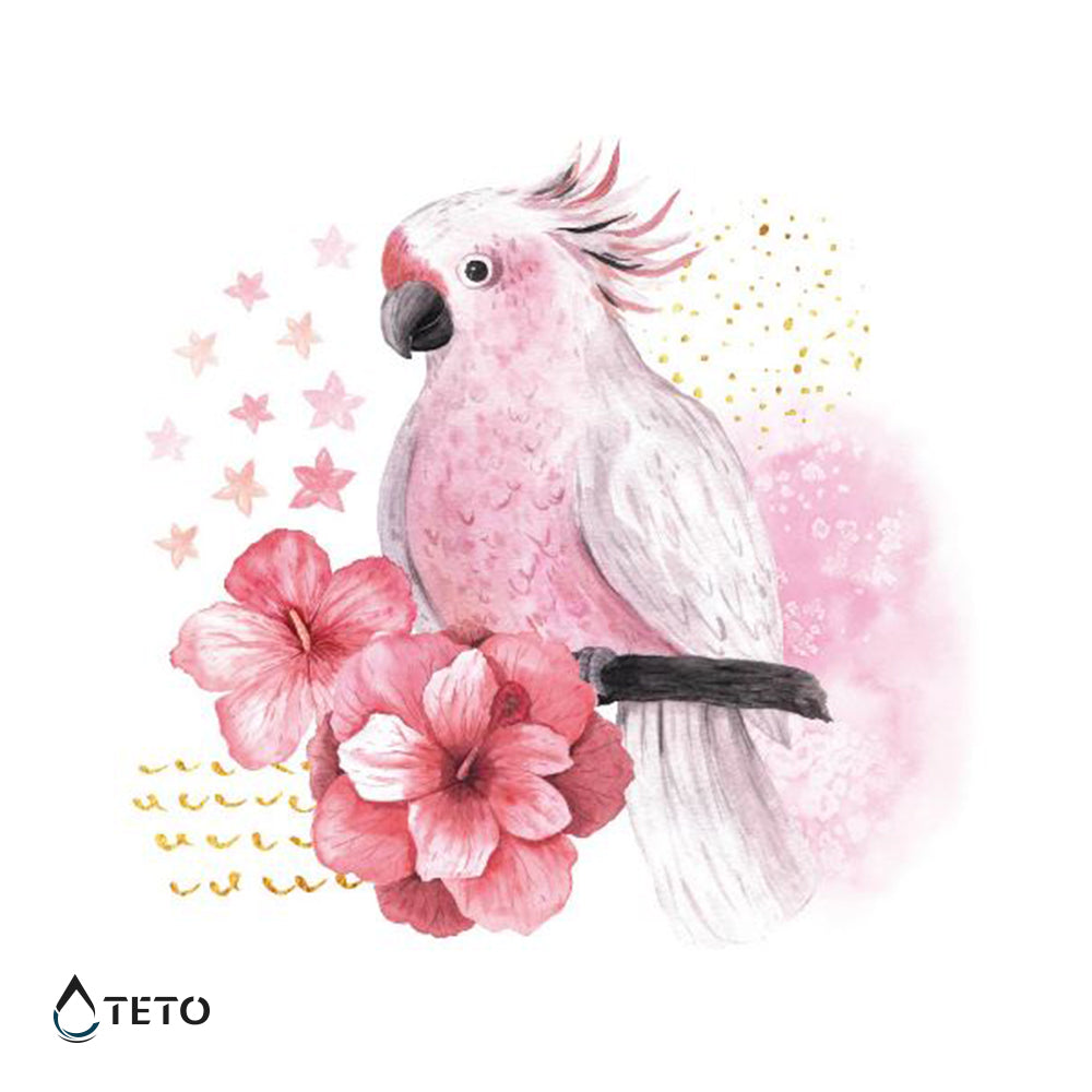 Cacatúa rosada - TETO - Tatuajes Temporales
