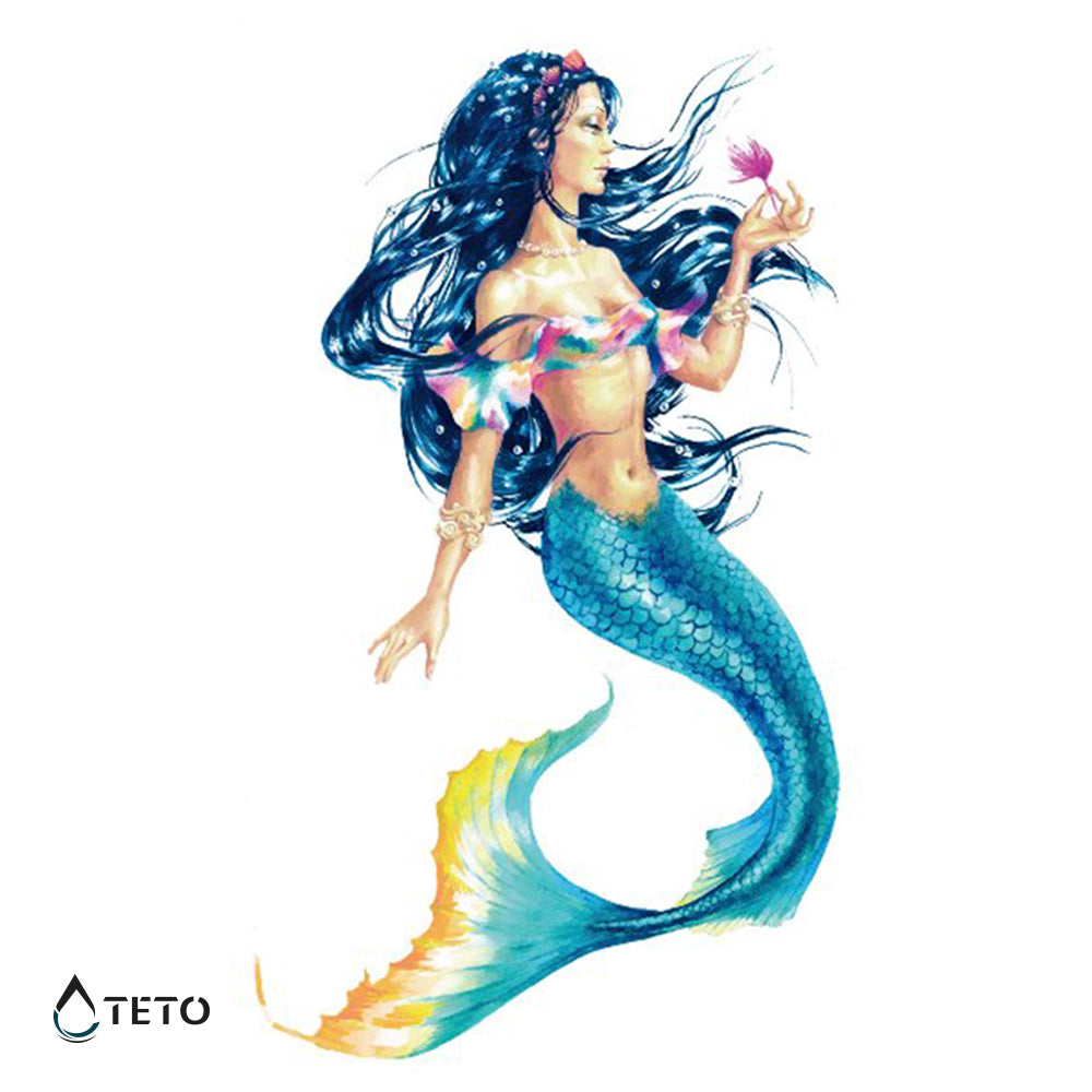Sirena romántica - Tatuajes Temporales TETO