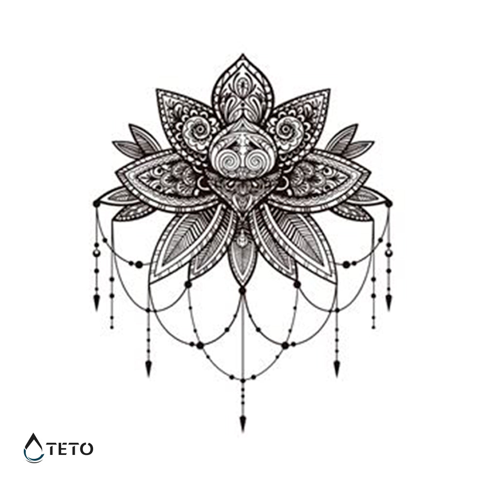 Mandala tipo B - TETO - Tatuajes Temporales