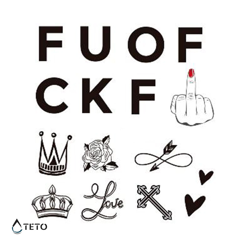 Vete a la mierda - set - TETO - Tatuajes Temporales