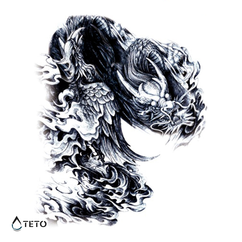 Dragón oriental - TETO - Tatuajes Temporales