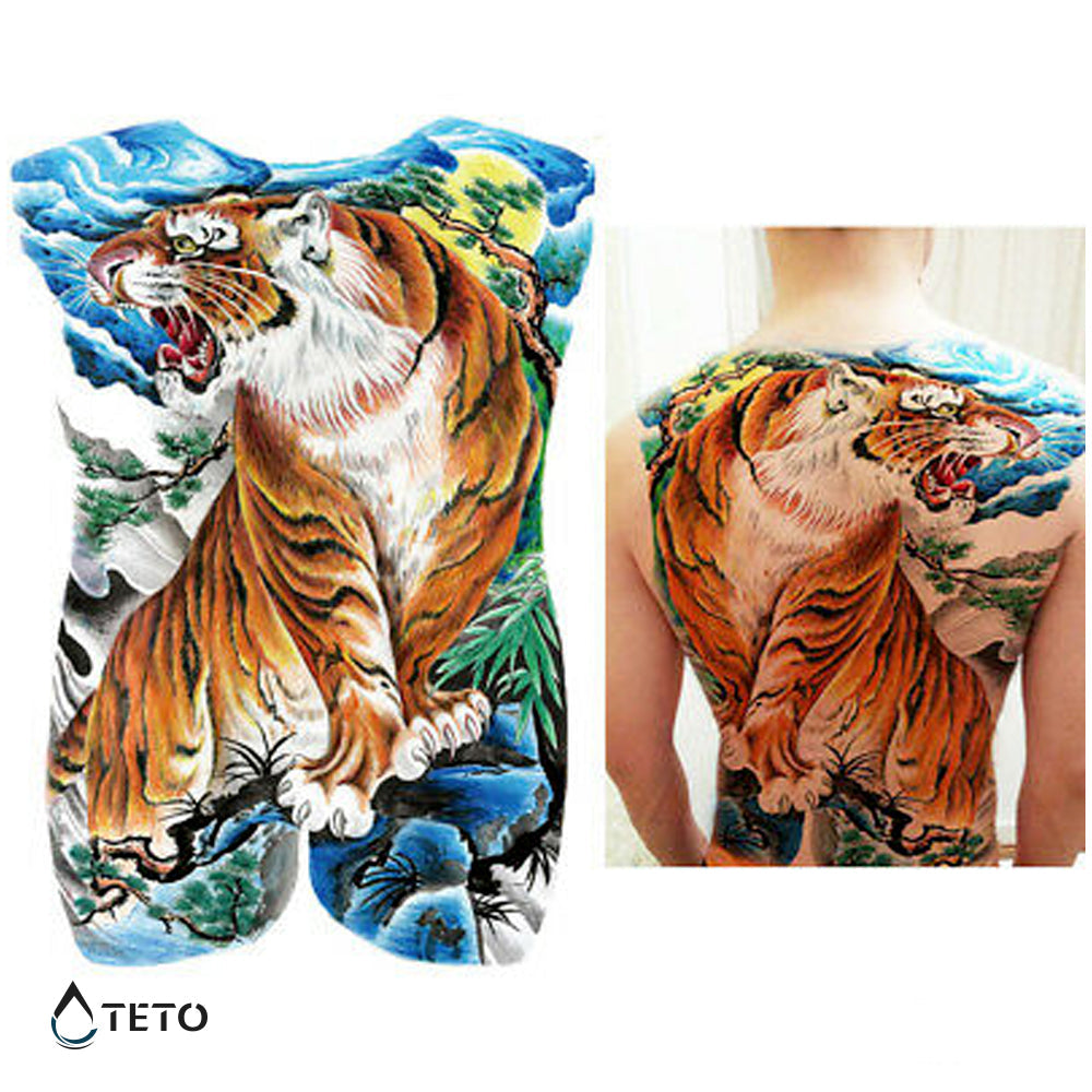 Tigre realista - TETO - Tatuajes Temporales
