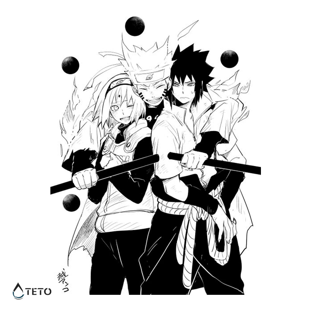 Naruto, Sakura y Sasuke - TETO - Tatuajes Temporales