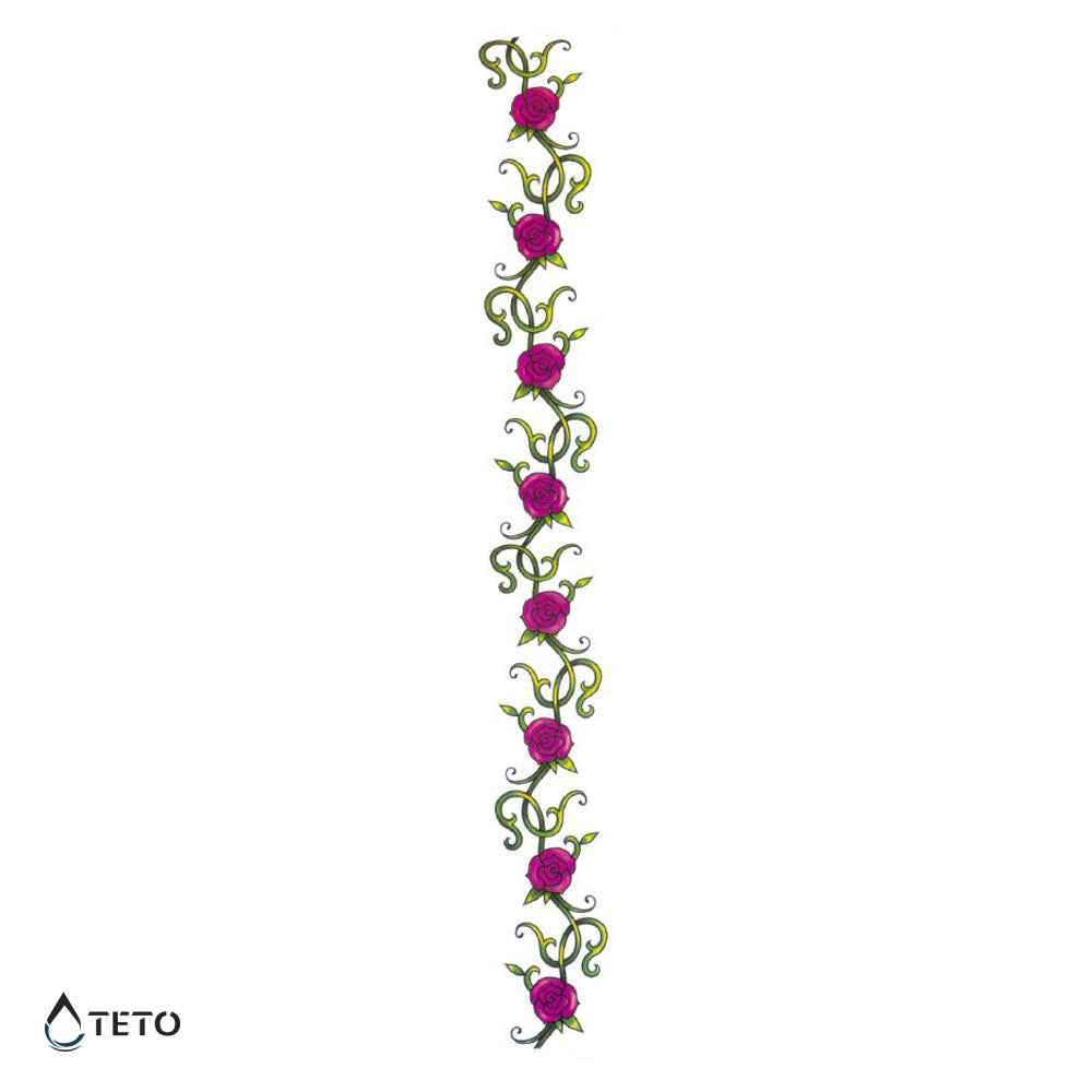 Cadena de flores – Tipo B - Tatuajes Temporales TETO