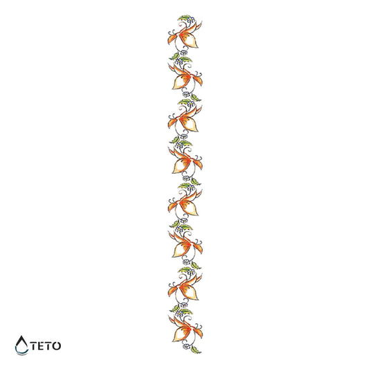 Cadena de flores – Tipo E - Tatuajes Temporales TETO