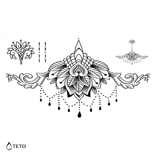 Mandala tipo I - set - TETO - Tatuajes Temporales