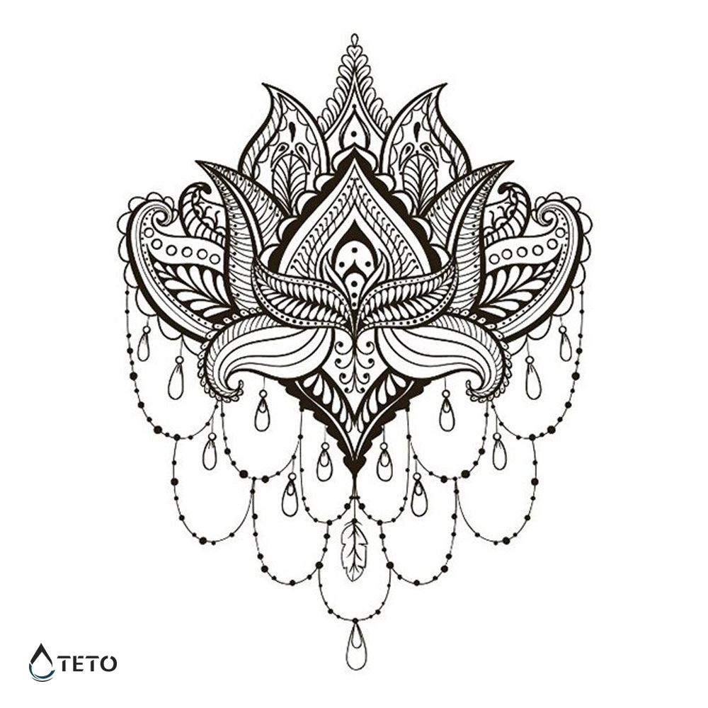 Mandala tipo F - TETO - Tatuajes Temporales