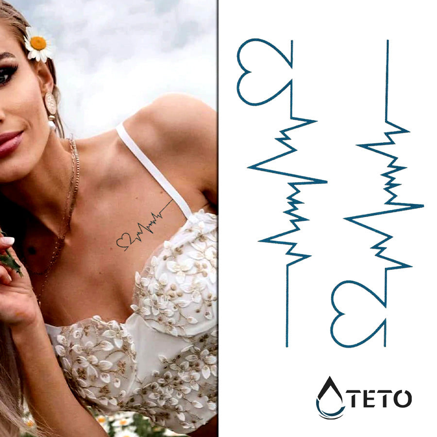 Latidos del corazón – set - TETO - Tatuajes Temporales
