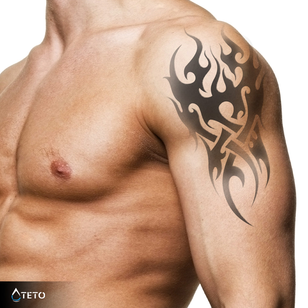 Tribal ardiente – Semipermanente - TETO - Tatuajes Temporales
