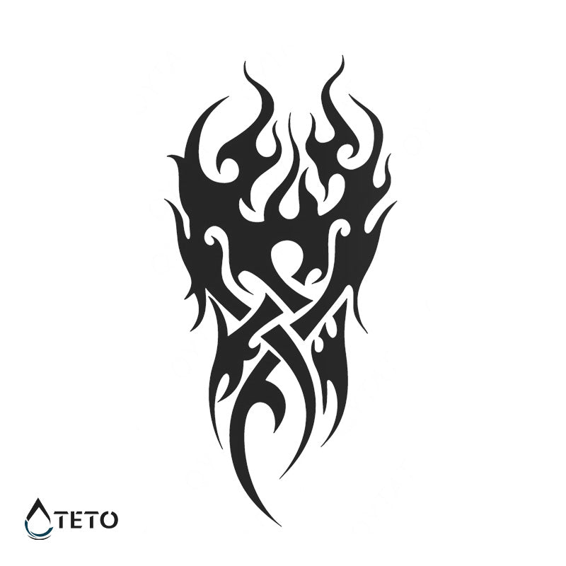 Tribal ardiente – Semipermanente - TETO - Tatuajes Temporales