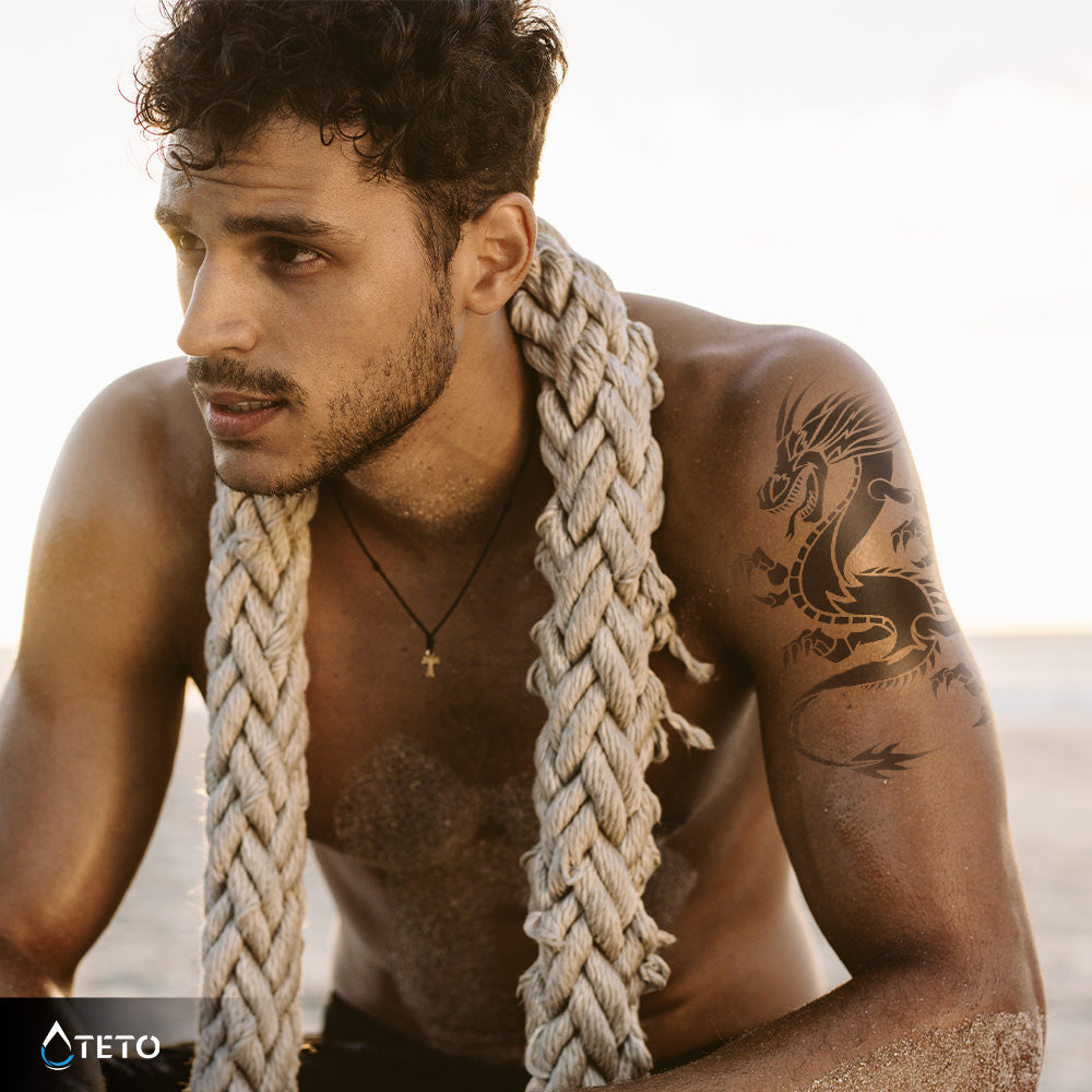 Dragón – Semipermanente - TETO - Tatuajes Temporales
