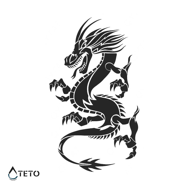 Dragón – Semipermanente - TETO - Tatuajes Temporales