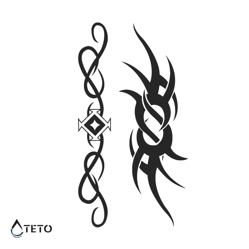 Cadena tribal – Semipermanente - TETO - Tatuajes Temporales