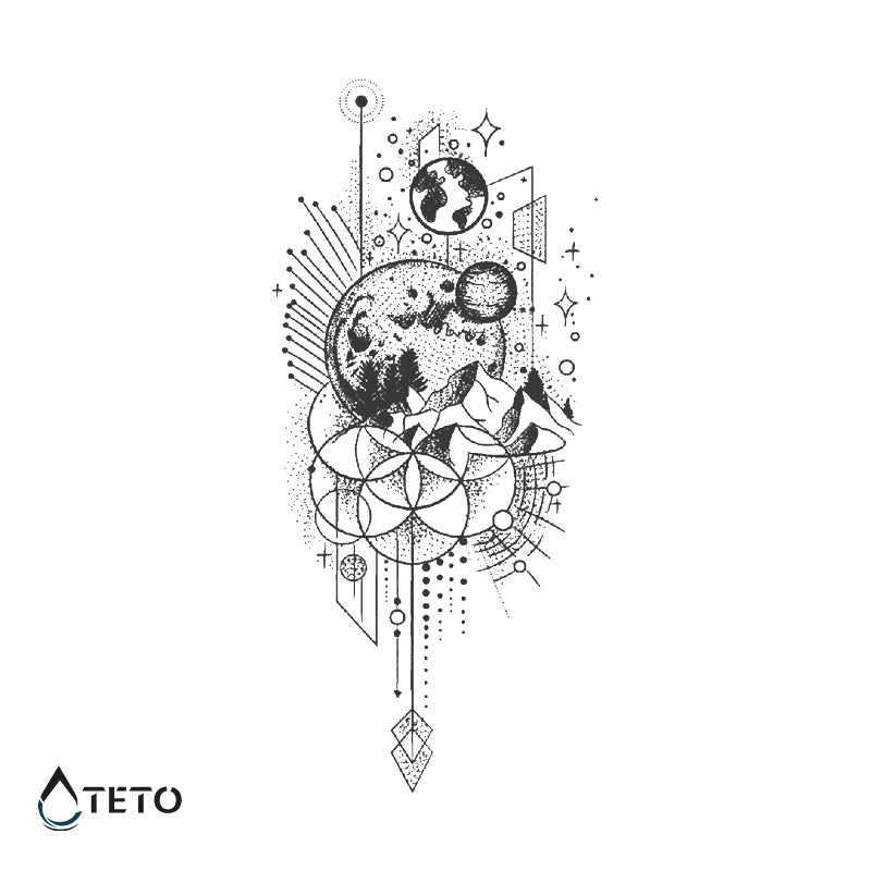 Un gran universo – Semipermanente - TETO - Tatuajes Temporales