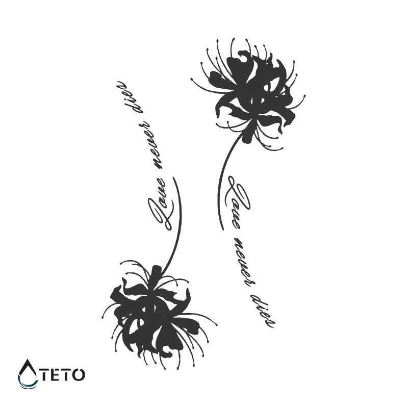 El amor nunca muere - set – Semipermanente - TETO - Tatuajes Temporales