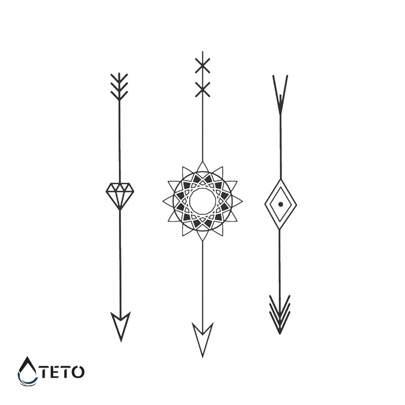 Flechas - set – Semipermanente - TETO - Tatuajes Temporales