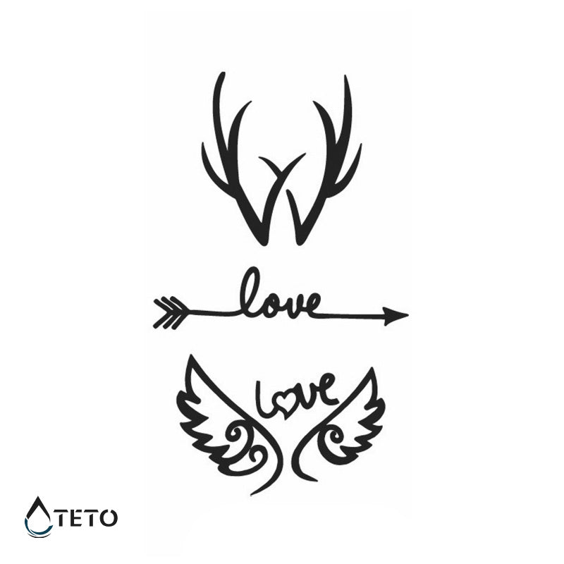 Amor - set – Semipermanente - TETO - Tatuajes Temporales