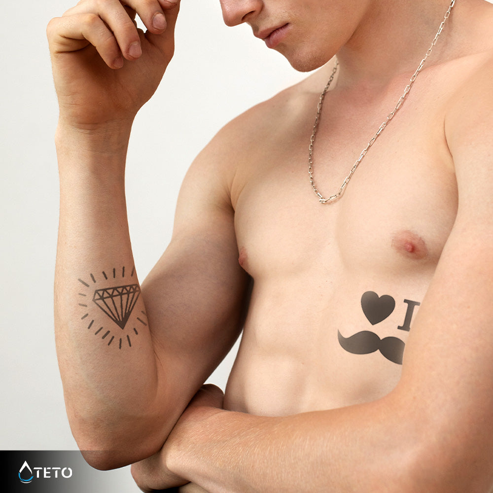 Me encantan los bigotes – Semipermanente - TETO - Tatuajes Temporales