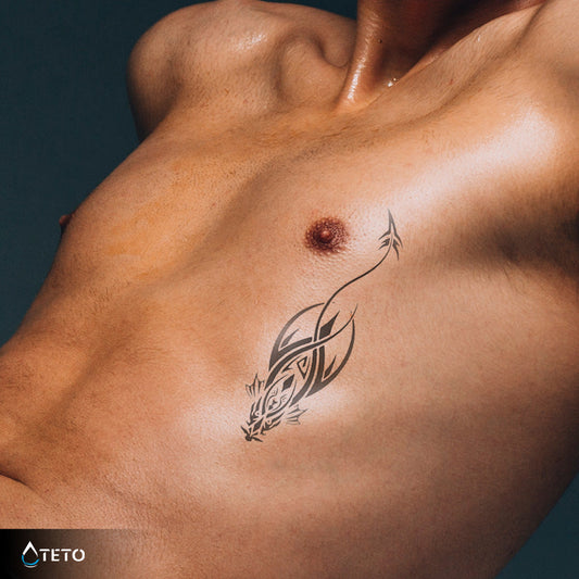 Pez abstracto - set – Semipermanente - TETO - Tatuajes Temporales