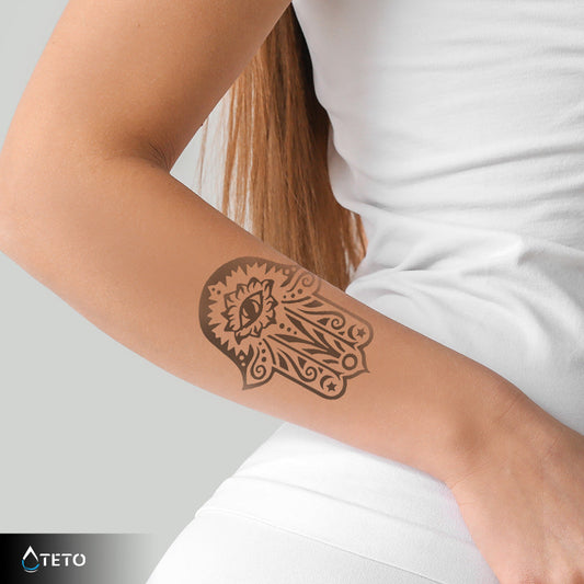 Mano budista – Semipermanente - TETO - Tatuajes Temporales