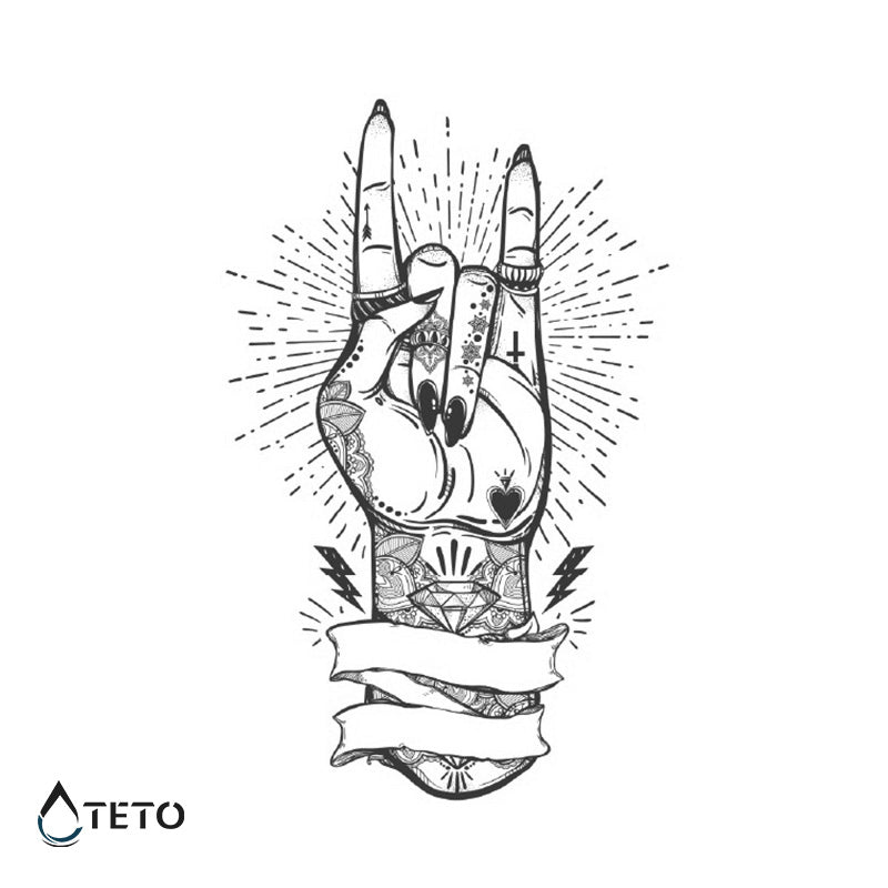 Rock and roll – Semipermanente - TETO - Tatuajes Temporales