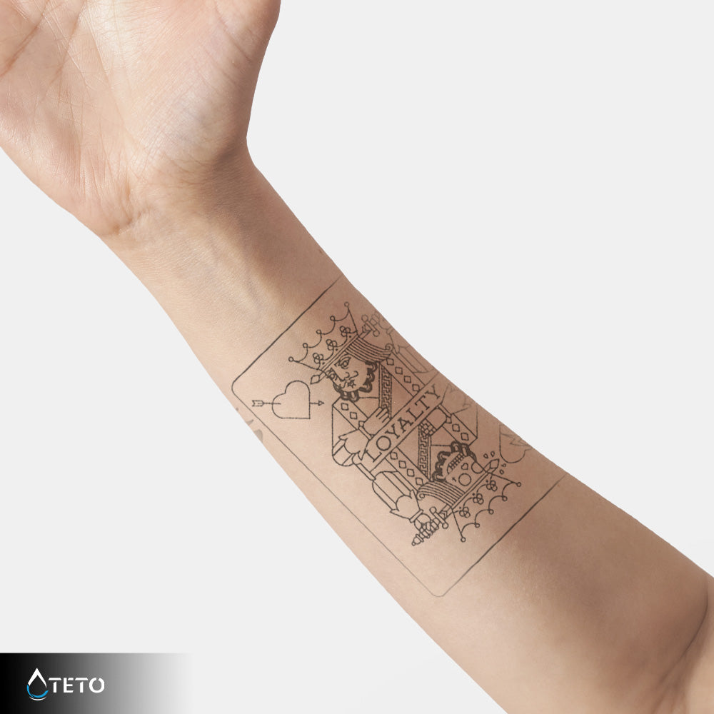 Carta del rey – Semipermanente - TETO - Tatuajes Temporales