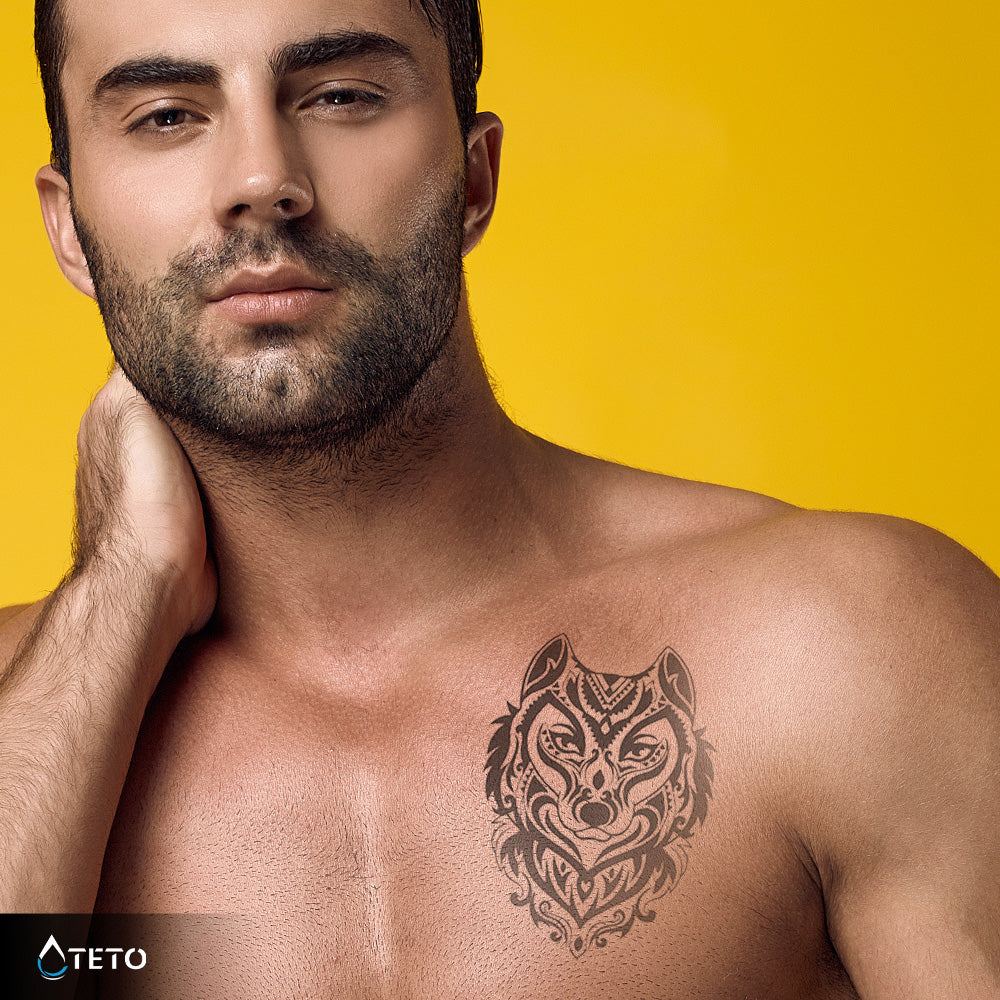 Lobo – Semipermanente - TETO - Tatuajes Temporales