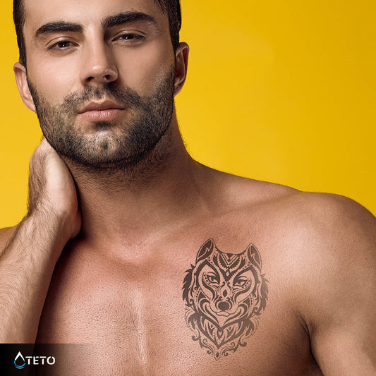 Lobo – Semipermanente - TETO - Tatuajes Temporales