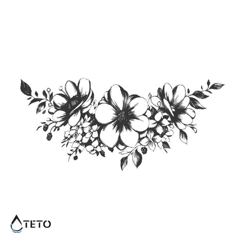 Ramo de flores salvajes – Semipermanente - TETO - Tatuajes Temporales