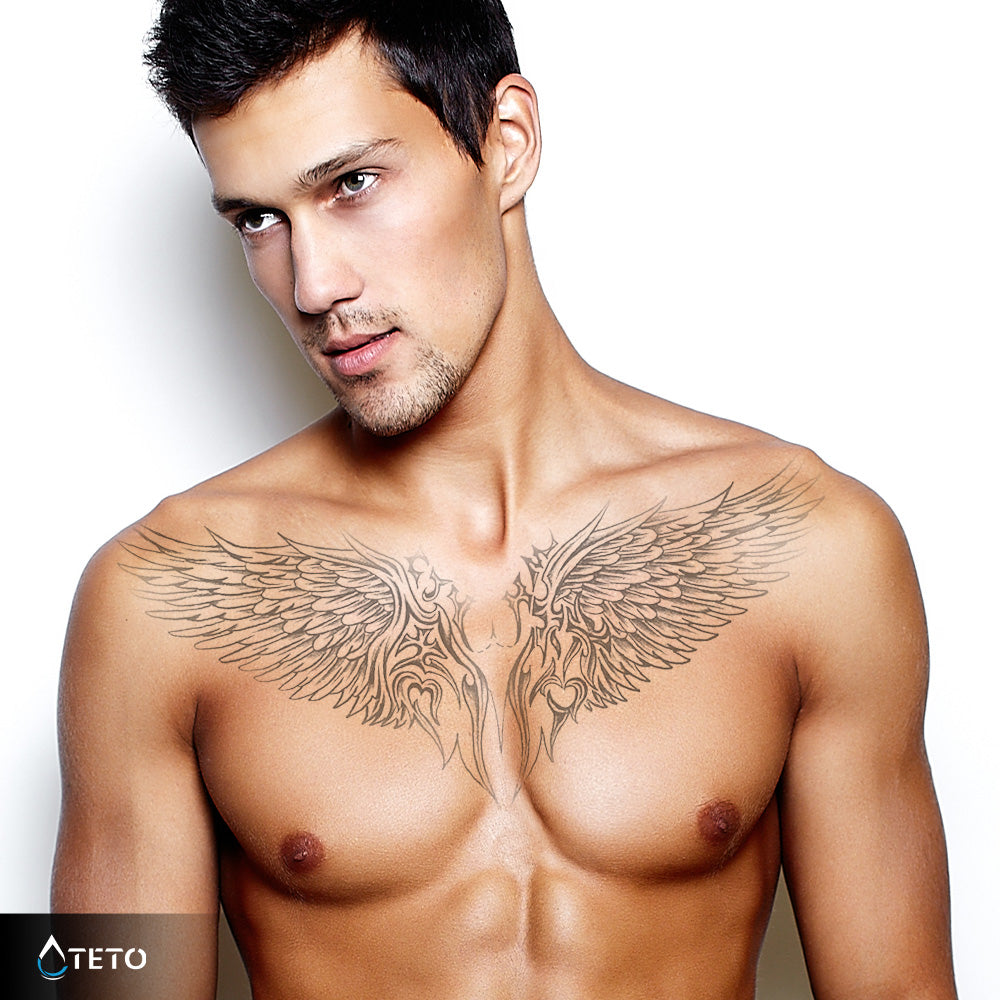 Alas de ángel – Semipermanente - TETO - Tatuajes Temporales