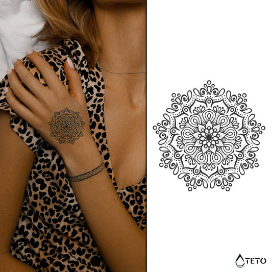 Mandala – Semipermanente - Tatuajes Temporales TETO